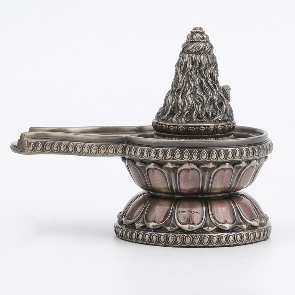 Veronese Design 4 7/8 Shiva Linga Hindu God Collectible Cold Cast Bronzed Resin Statue Spiritual Figurine
