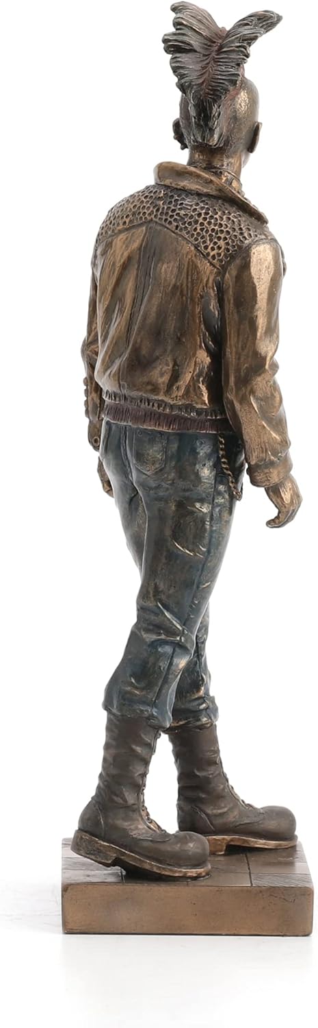 9.25 inch Punk Series Boy Walking Burnished Bronzehue Figurine