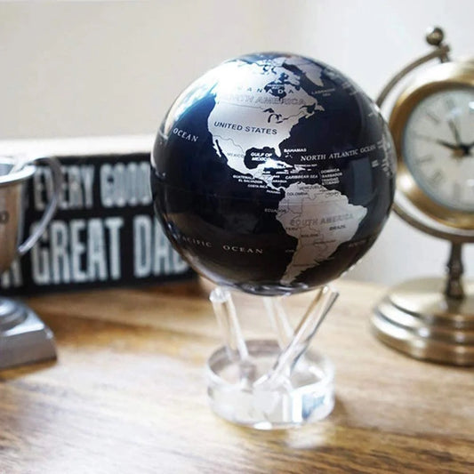4.5" Mova Globe Modern Metallic (Silver/Black)