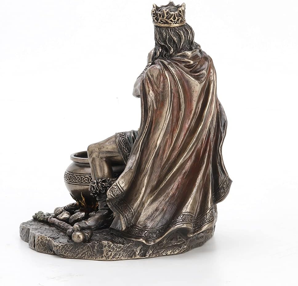 7 1/4" Tall Celtic God Dagda Druid King of Tuatha De Danann Cold Cast Bronzed Resin Sculpture
