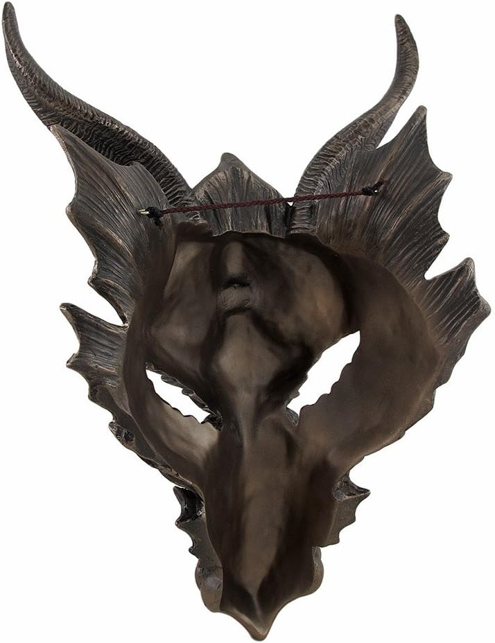 Zeckos Metallic Bronze Finish Dragon Head Wall Mask Medieval Decor