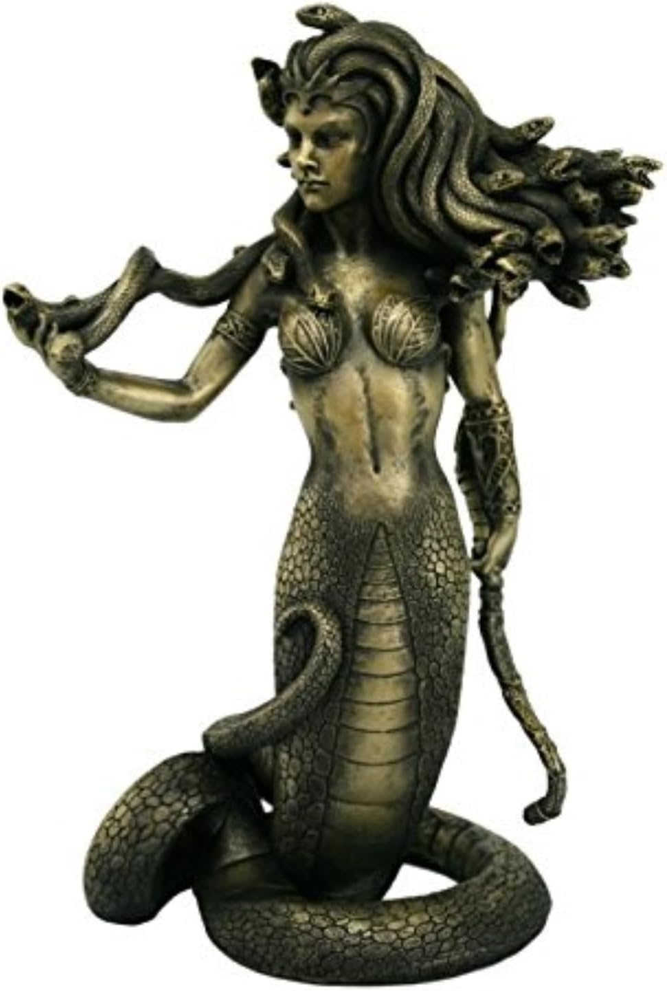 Pacific Giftware The Temptation of Medusa Collectible Figurine in Faux Antique Gold Finish 8 Inch Tall