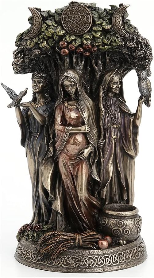 Veronese Design Danu Irish Triple Goddess of the Tuatha De Danann Bronze Finish Statue