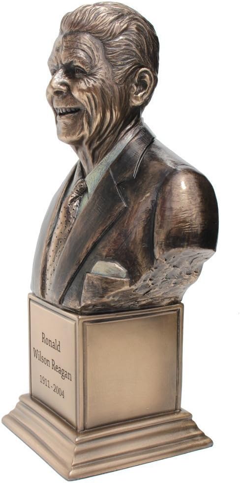 Ronald W. Reagan Bust Statue Cold Cast Bronze 7 1/2 Inch Tall