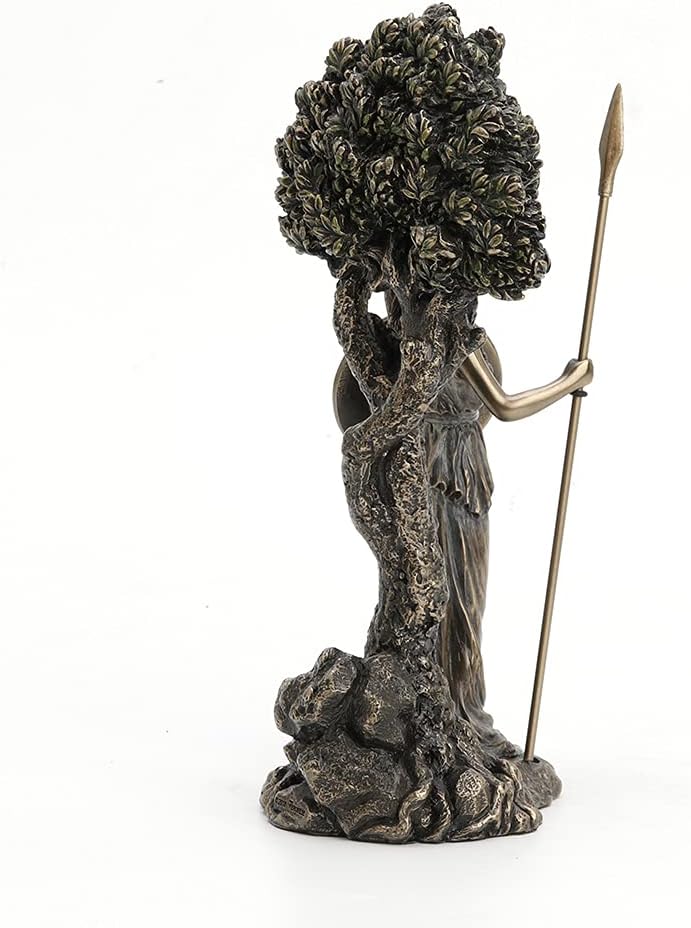 Veronese Design Greek Goddess Athena Under Olive Tree Bronze Finish Statue