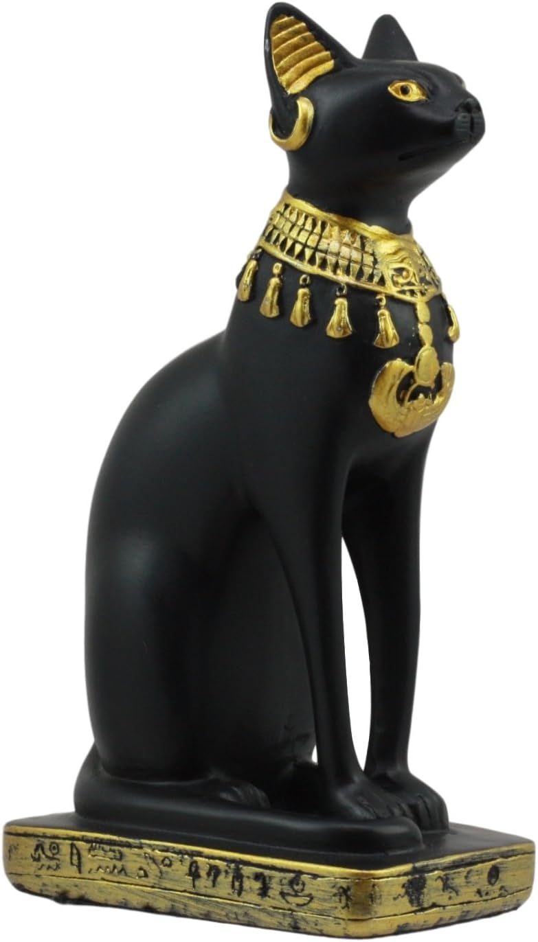 Ebros Small Egyptian Classical Goddess Bastet Statue 5"Tall Gods Of Egypt Deity Ubasti Bast Cat Figurine