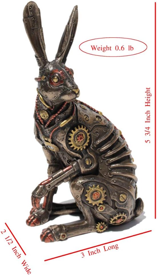 VERONESE Steampunk Rabbit Cold Cast Bronze Statue