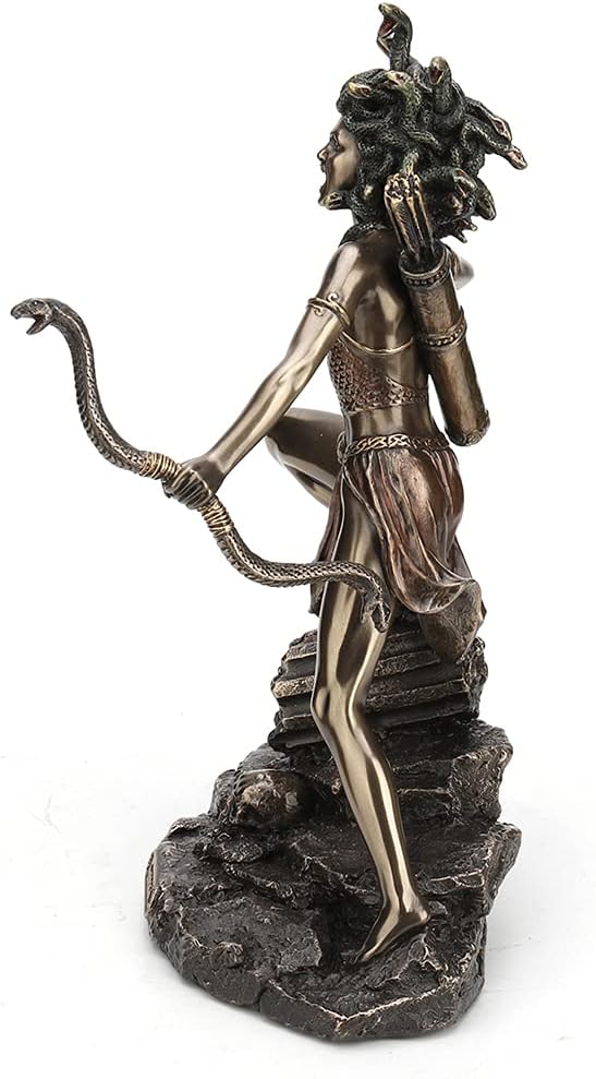 Veronese Design 8 1/2 Inch Tall Bipedal Huntress Medusa Archary Stance Bow and Arrow Greek Gods Statue Home Decor Collectibles