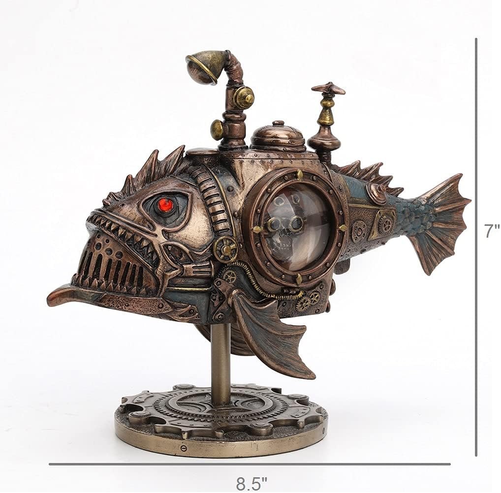 Veronese Design Hand Painted Steampunk Submarine Sci-fi Fantasy Statue