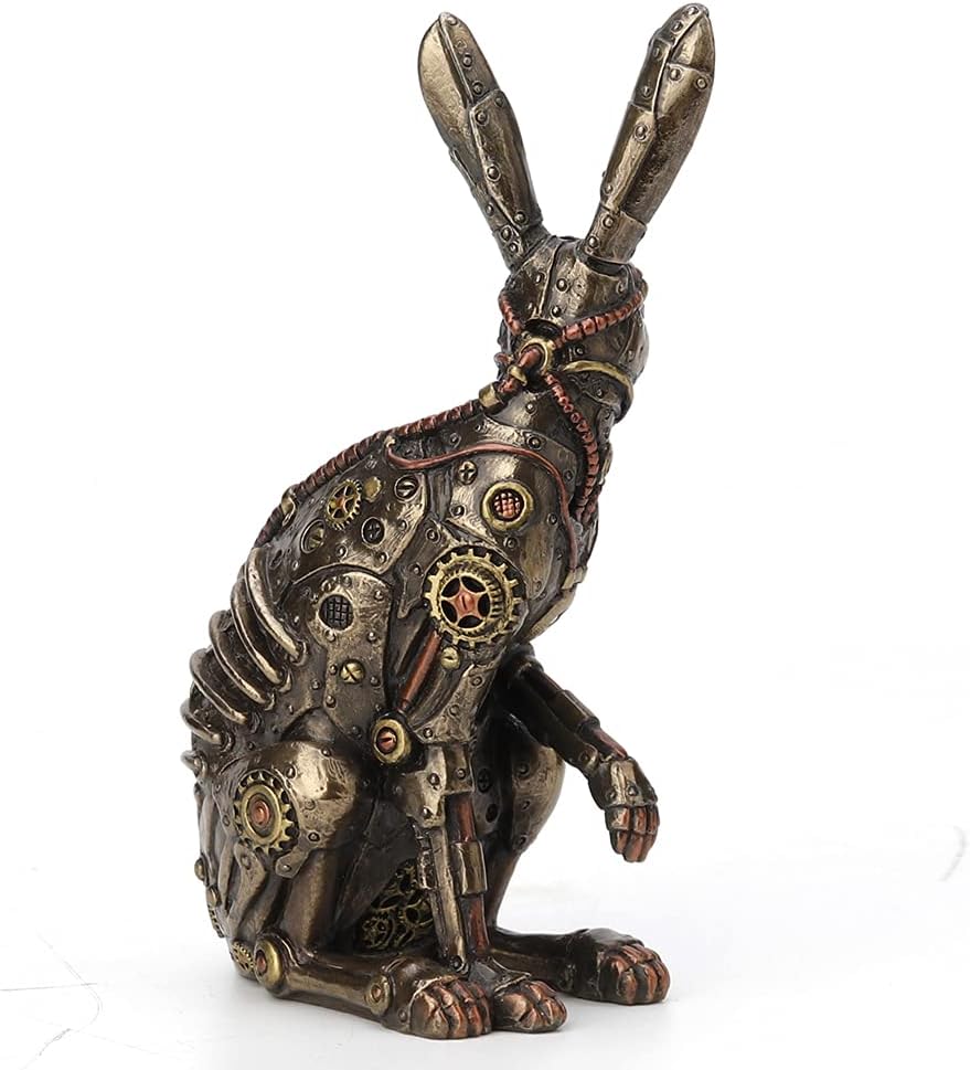 Veronese Design Steampunk Style Jack Rabbit Bronze Finished Statue