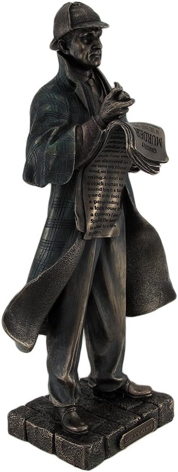 Zeckos Veronese Design Detective Sherlock Holmes Metallic Bronze Statue
