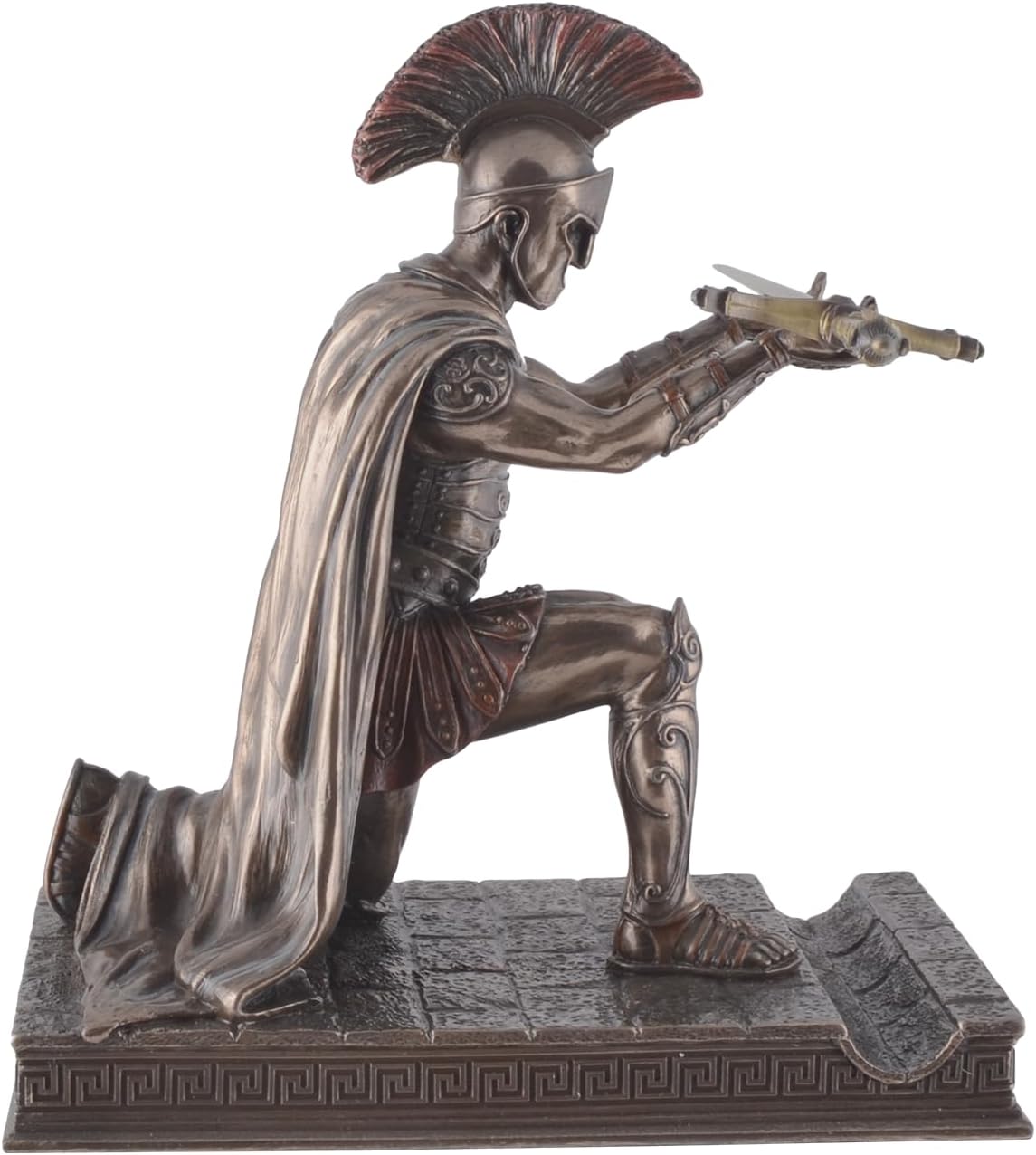Veronese 708-7407 Letter Opener Roman Centurion Kneeling with Sword Sculpture Rome Legion