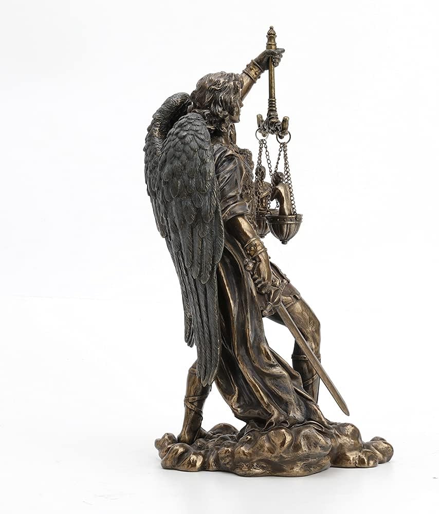 St. Michael Weighing Souls Statue Figure Saint Angel