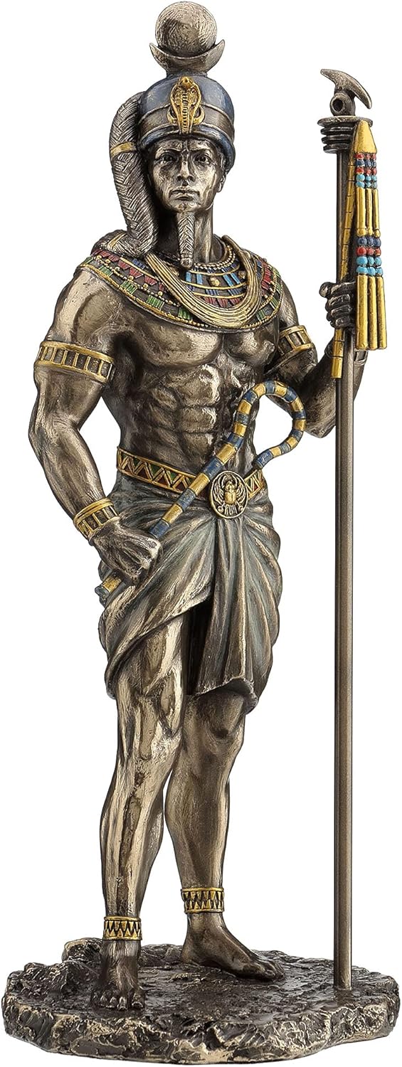 Veronese Khonsu Ancient Egyptian God of the Moon Bronze Finished Statue