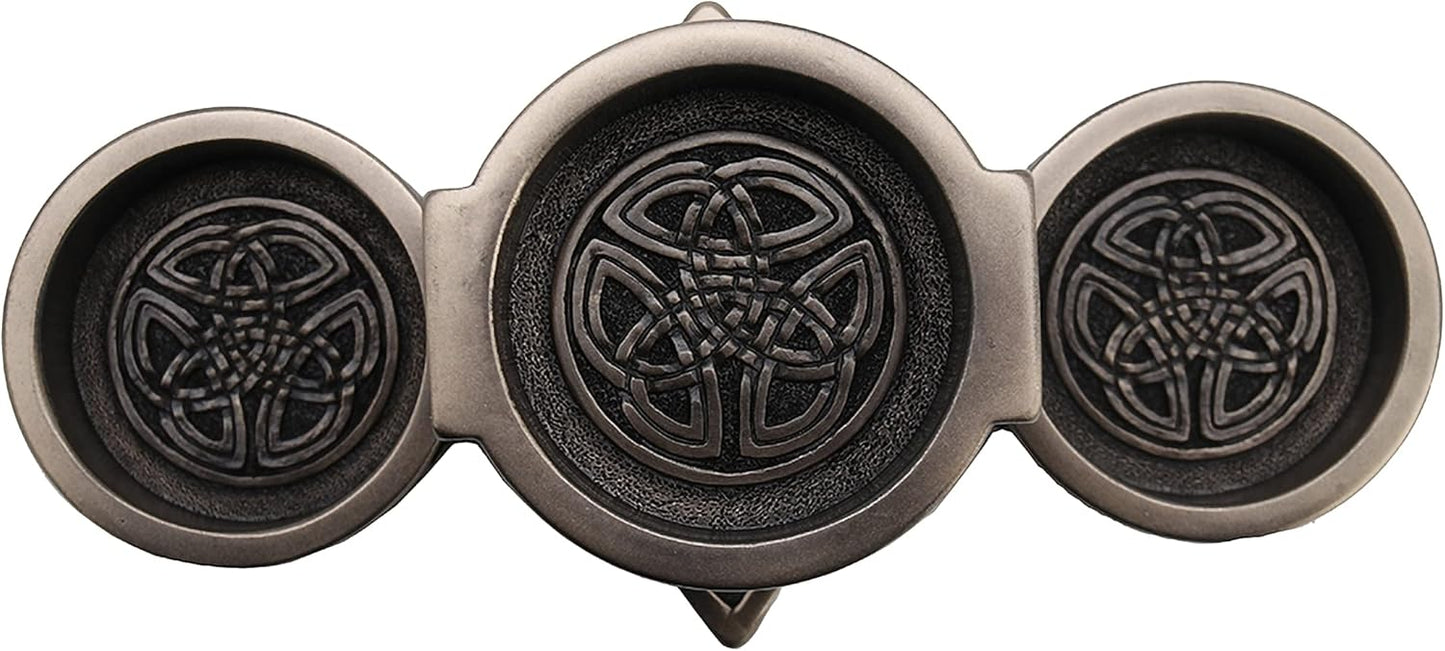 Veronese Design 4 7/8 Inch Tall Mjolnir Hammer of Thor Triple Head Tealight Candle Holder Viking Nordic Decor Cold Cast Bronzed Resin Sculpture