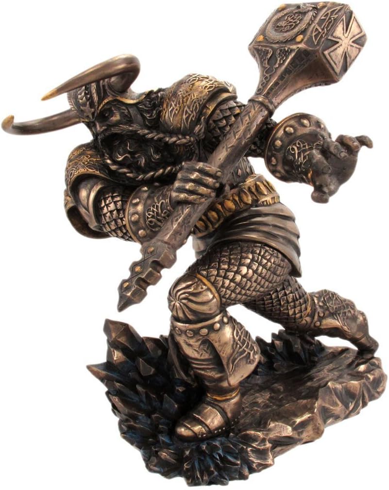 Mighty Thor with Hammer Norse Mythology God Resin Statue Figurine by PTC