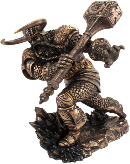 Mighty Thor with Hammer Norse Mythology God Resin Statue Figurine by PTC