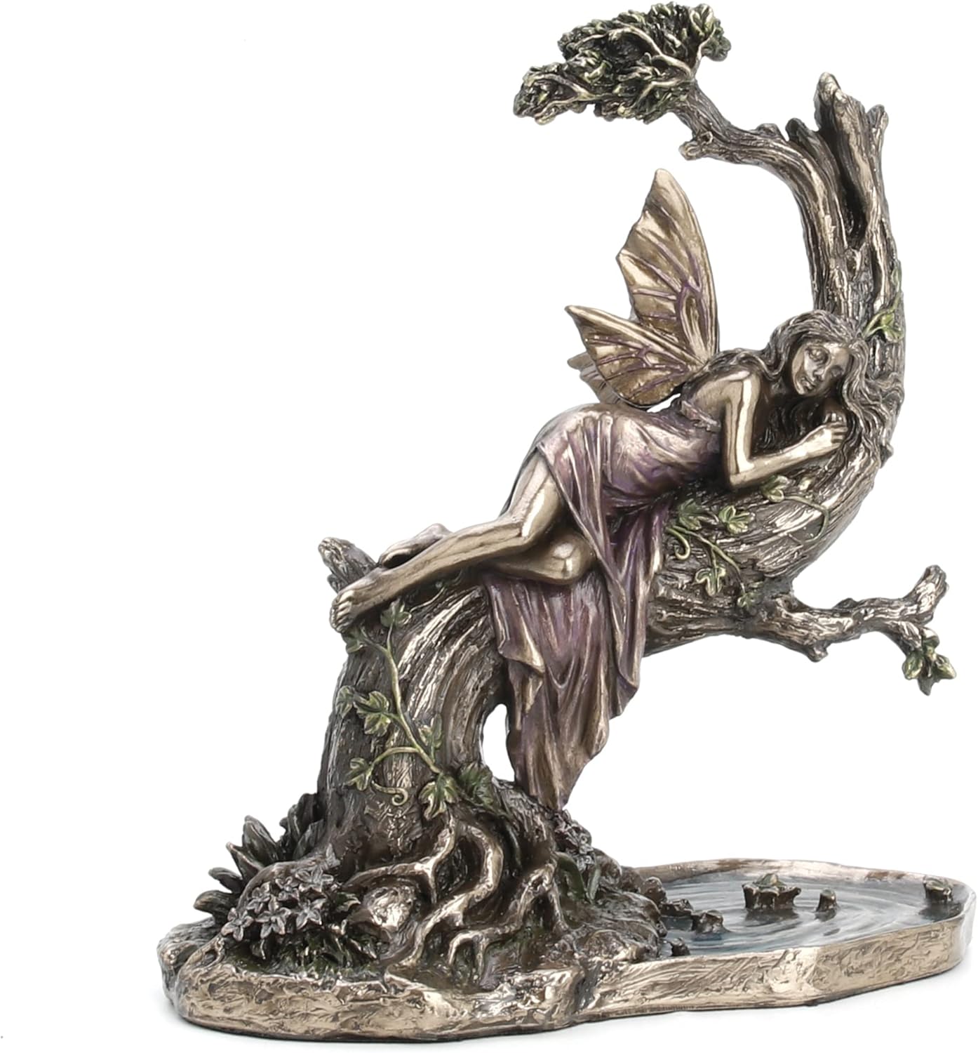 Veronese Design 6 1/2" Siesta Fairy Cold Cast Resin Antique Bronze Finish Statue