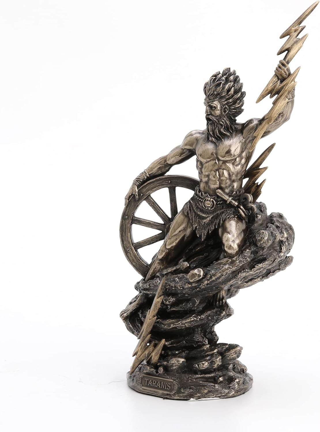 Veronese Design Taranis Celtic God of Thunder Resin Statue Bronze Home Decor Mythology Sculpture