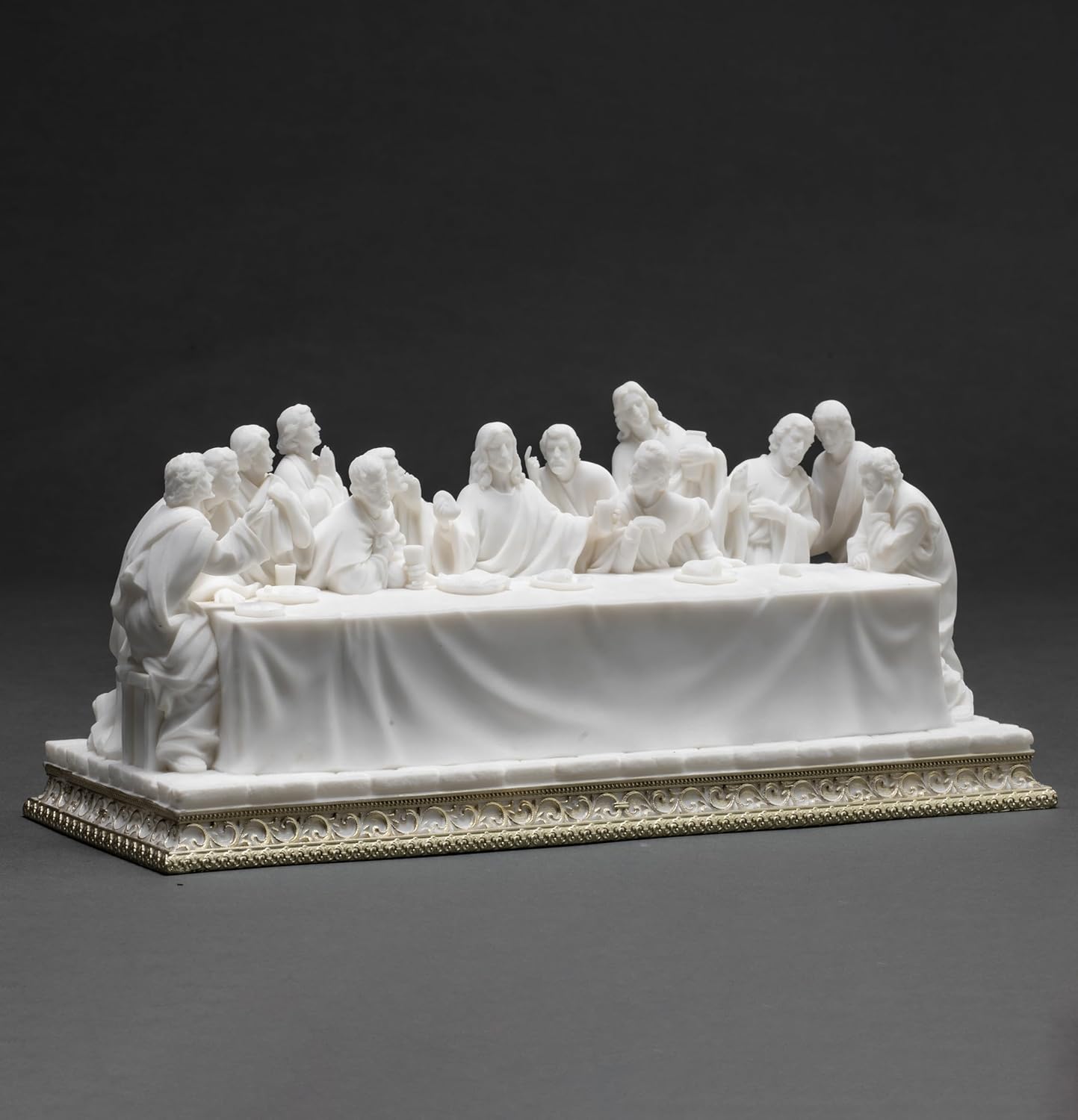 The Last Supper Statue, Leonardo da Vinci, 12.2" L Inspirational Home Décor, Religious Gift,