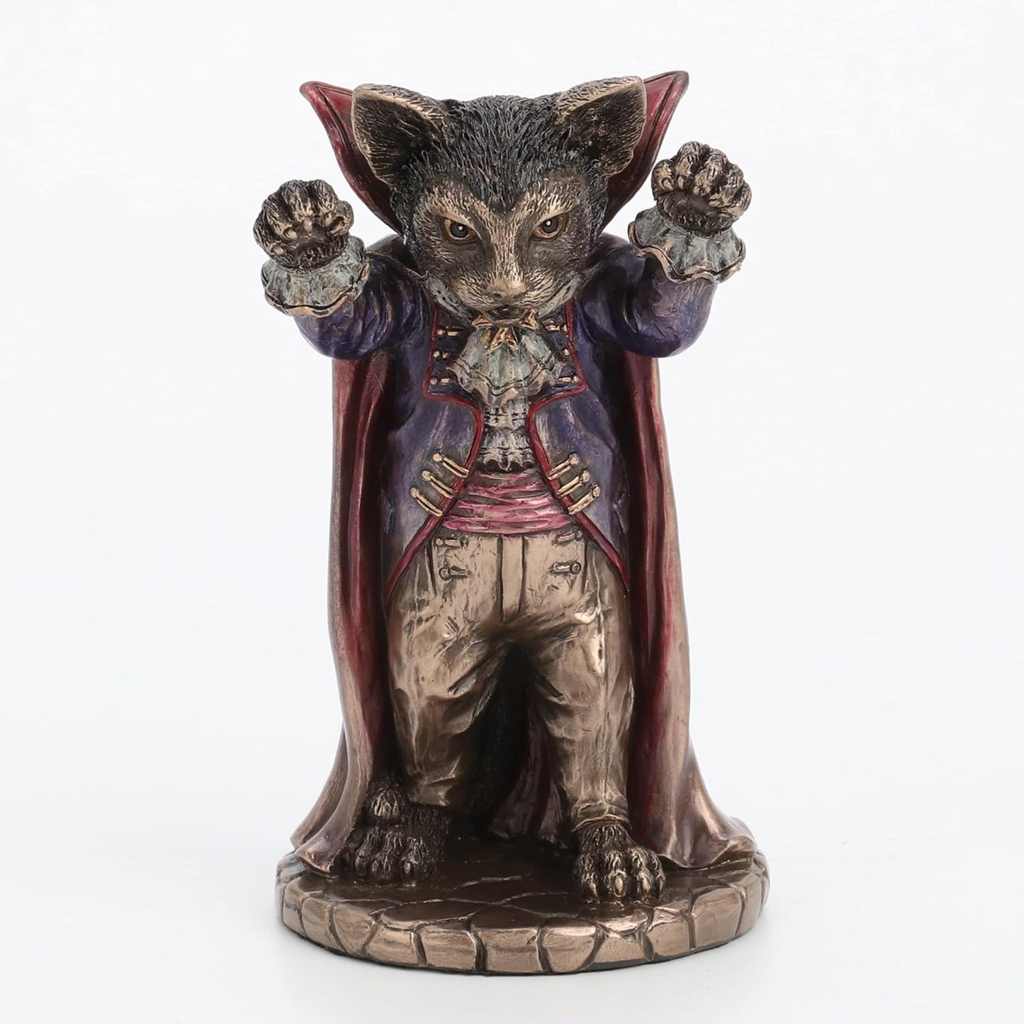 Veronese Design 5 Inch Vampire Cat Nosferatu Spooky Animal Figurine Bronze Finish