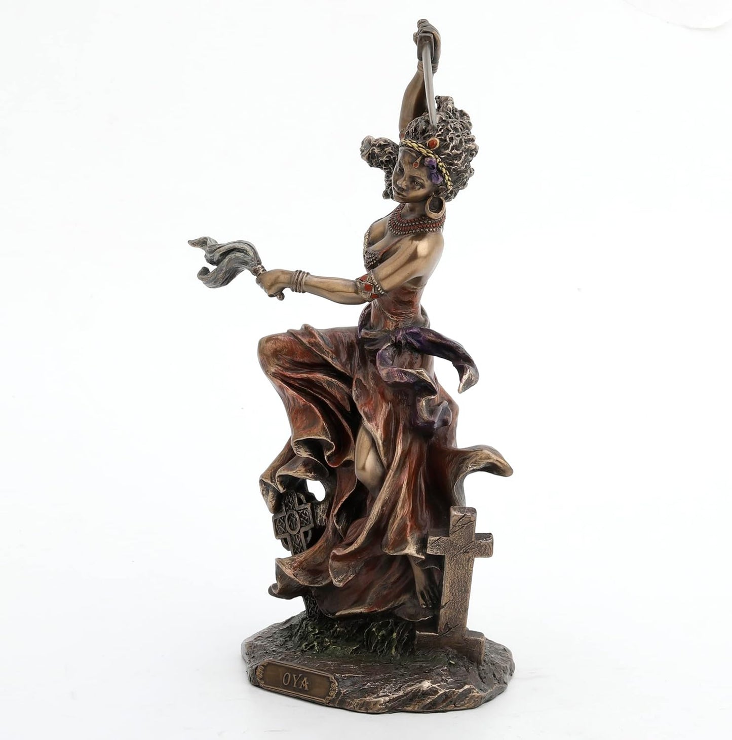 Veronese Design Bronzed OYA Goddess of Wind and Transformation Statue