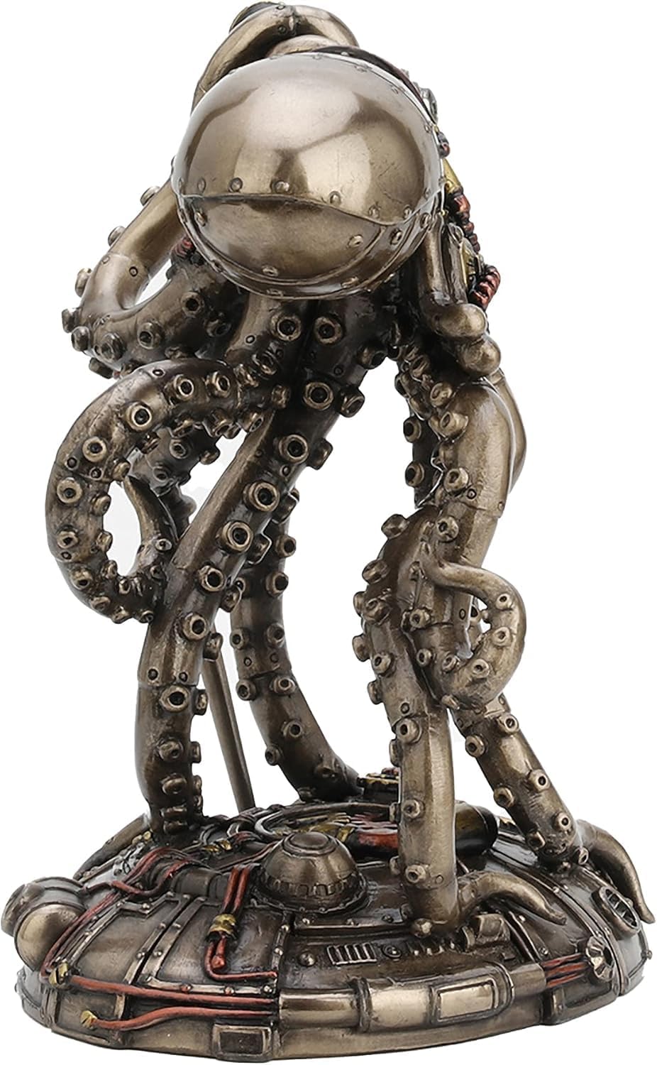 Veronese Design 6 3/4 Inch Tall Steampunk Octopus Space Observer Cold Cast Bronzed Resin Fantasy Collectibles Animals Figurine Space Alien Home Decor
