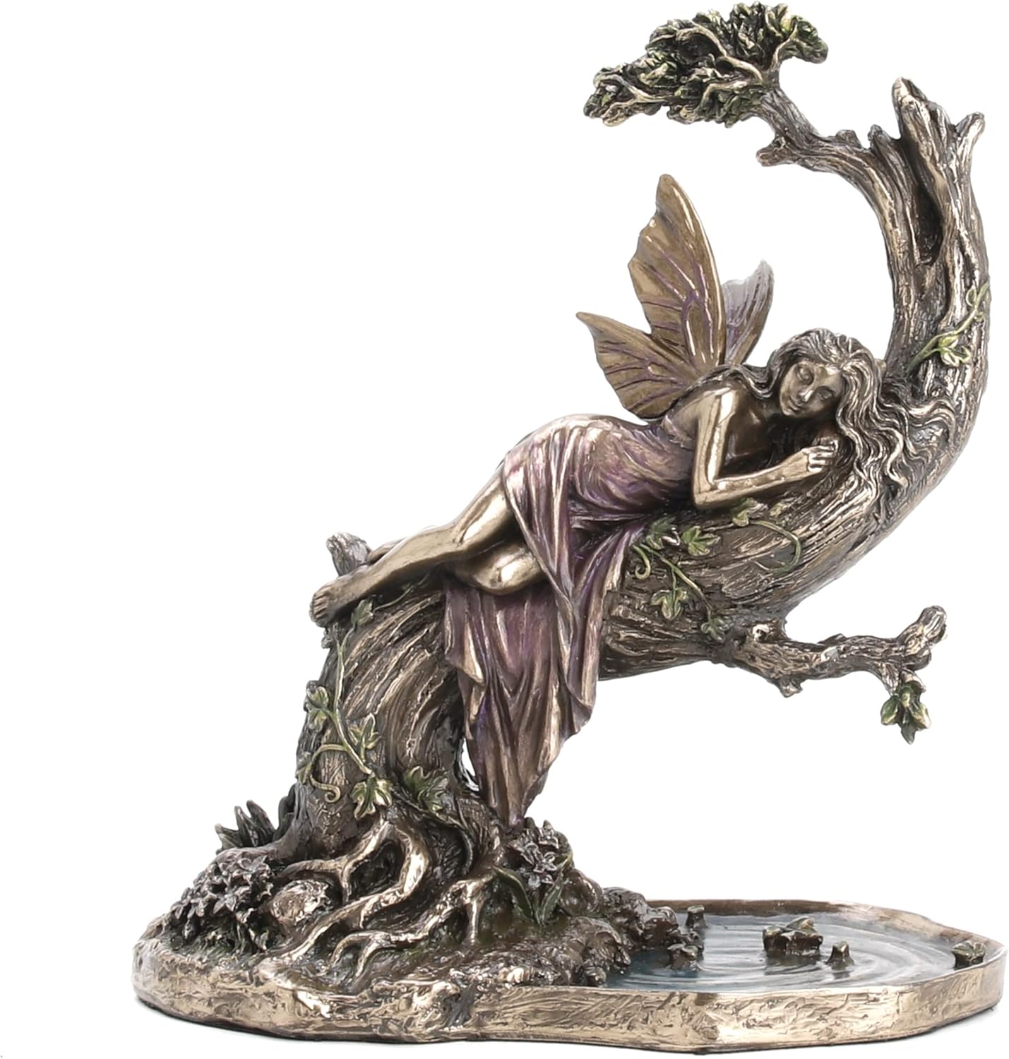 Veronese Design 6 1/2" Siesta Fairy Cold Cast Resin Antique Bronze Finish Statue