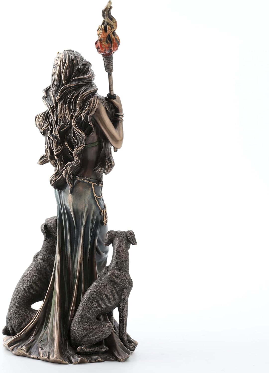 Veronese Design 13 3/8" Tall Cold Cast Resin Antique Bronze Finish Hecate Greek Goddess of Magic with Her Hounds Statue Figurine