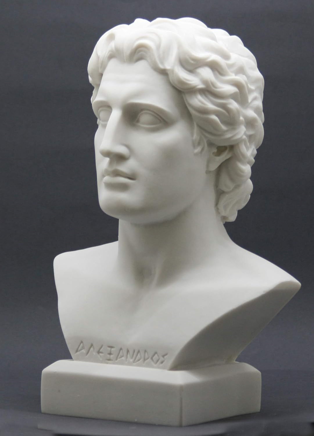 ALEXANDER the GREAT Head Bust Greek Cast Marble Statue Sculpture 28,5cm
