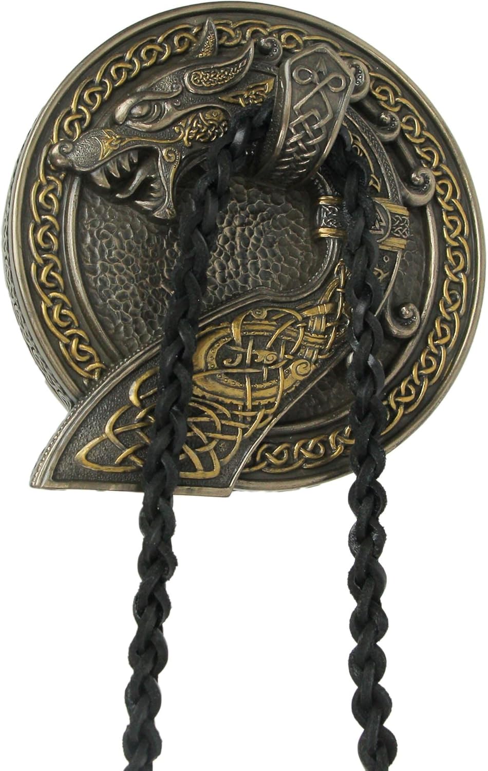 Veronese Design Sigur Slaying Fafnir Viking Horn & Dragon Wall Mount Cold Cast Resin Sculpture