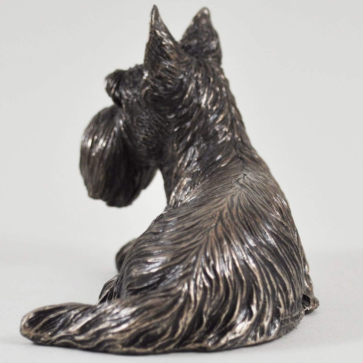 Fiesta Studios Bronze Small Scottish Terrier Dog Statue Scottie Sculpture Ornament Home Decor H8cm