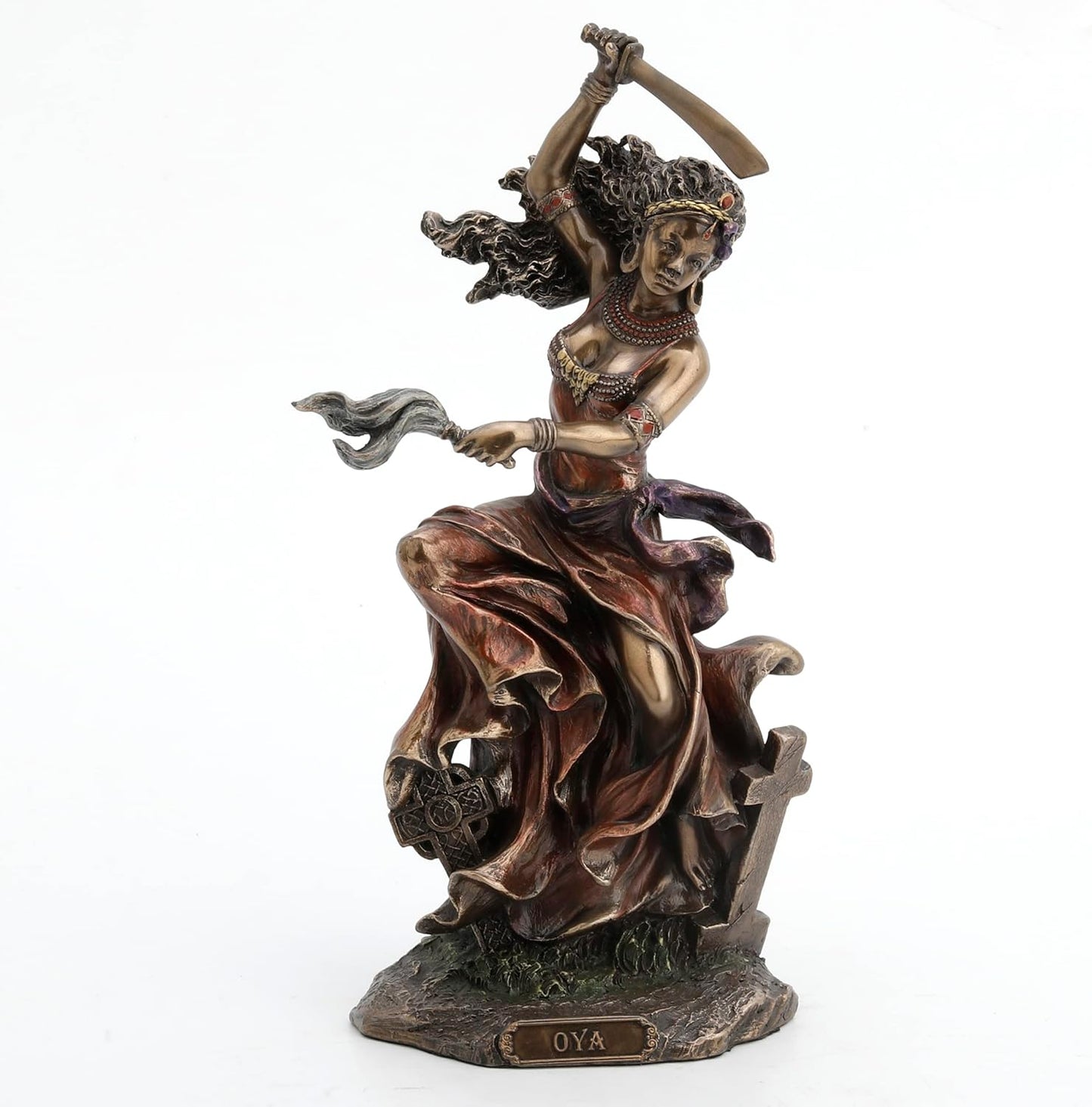 Veronese Design Bronzed OYA Goddess of Wind and Transformation Statue