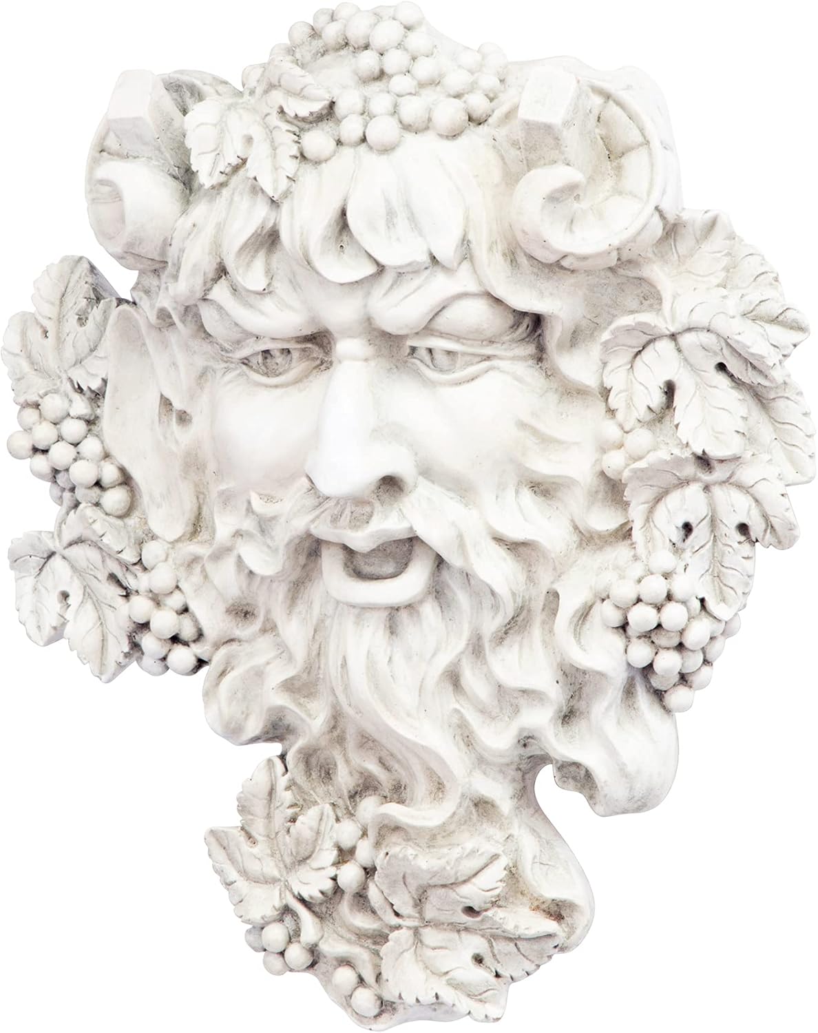 Design Toscano OS6212M Bacchus, God of Wine Greenman Wall Sculpture, Medium, 30.5 cm, Polyresin, Antique Stone