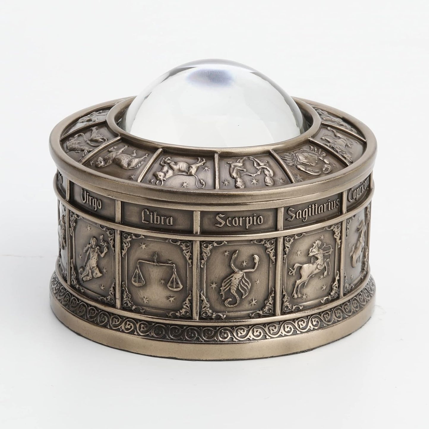 Veronese Design 2 3/4" Tall Eye of Providence Free Mason Trinket Box Cold Cast Resin Antique Bronze Finish Sculpture Gift