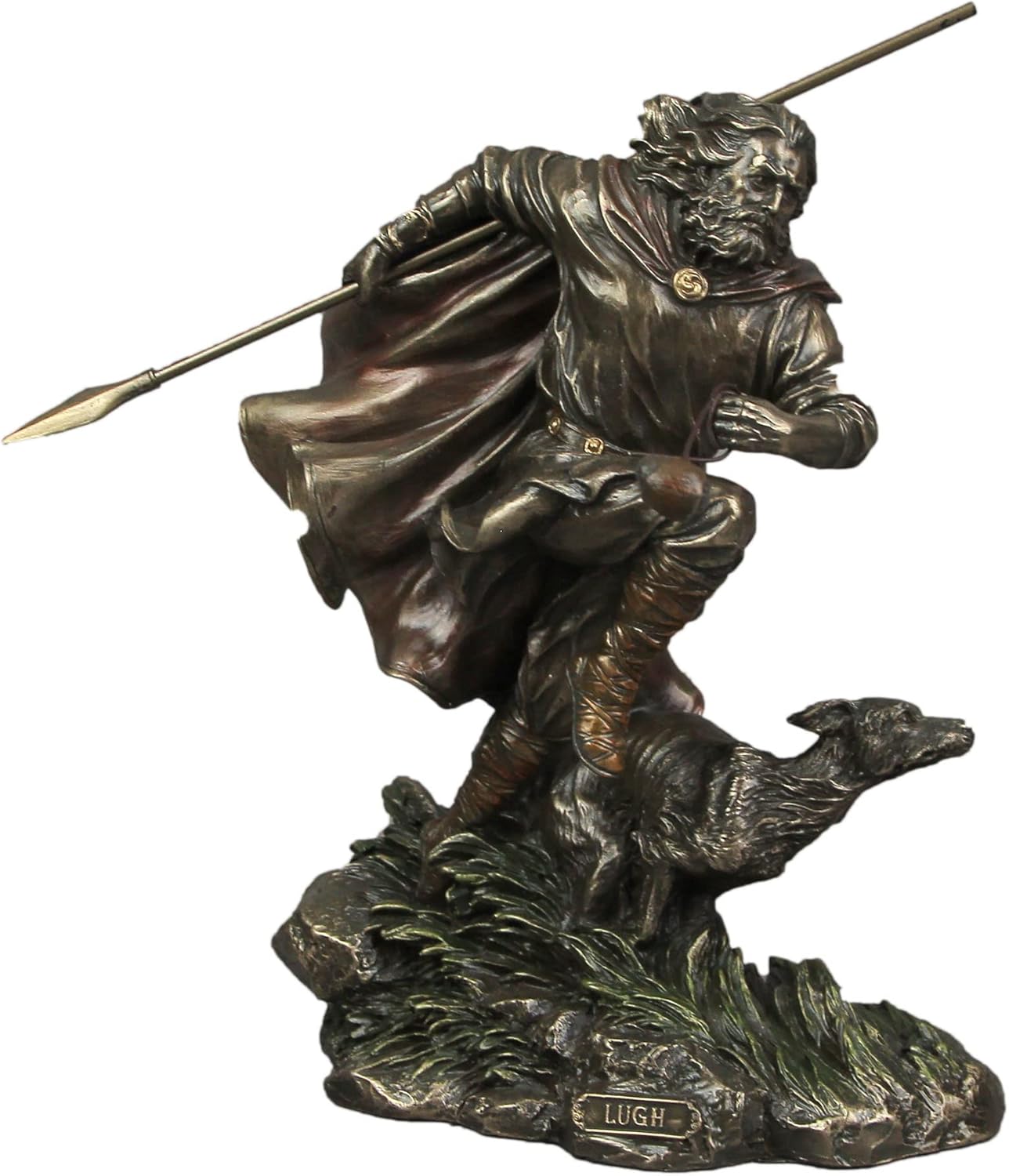 Veronese Design Lugh Irish God Of the Sun and Thunderstorms Bronze Finished Statue 8.5 Inches High