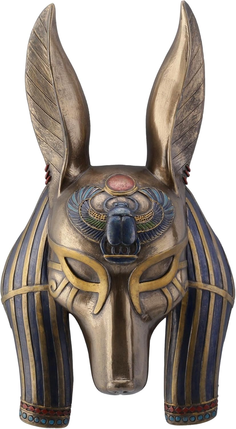 Mask of Anubis the Jackal God Sculptured Wall Hanging