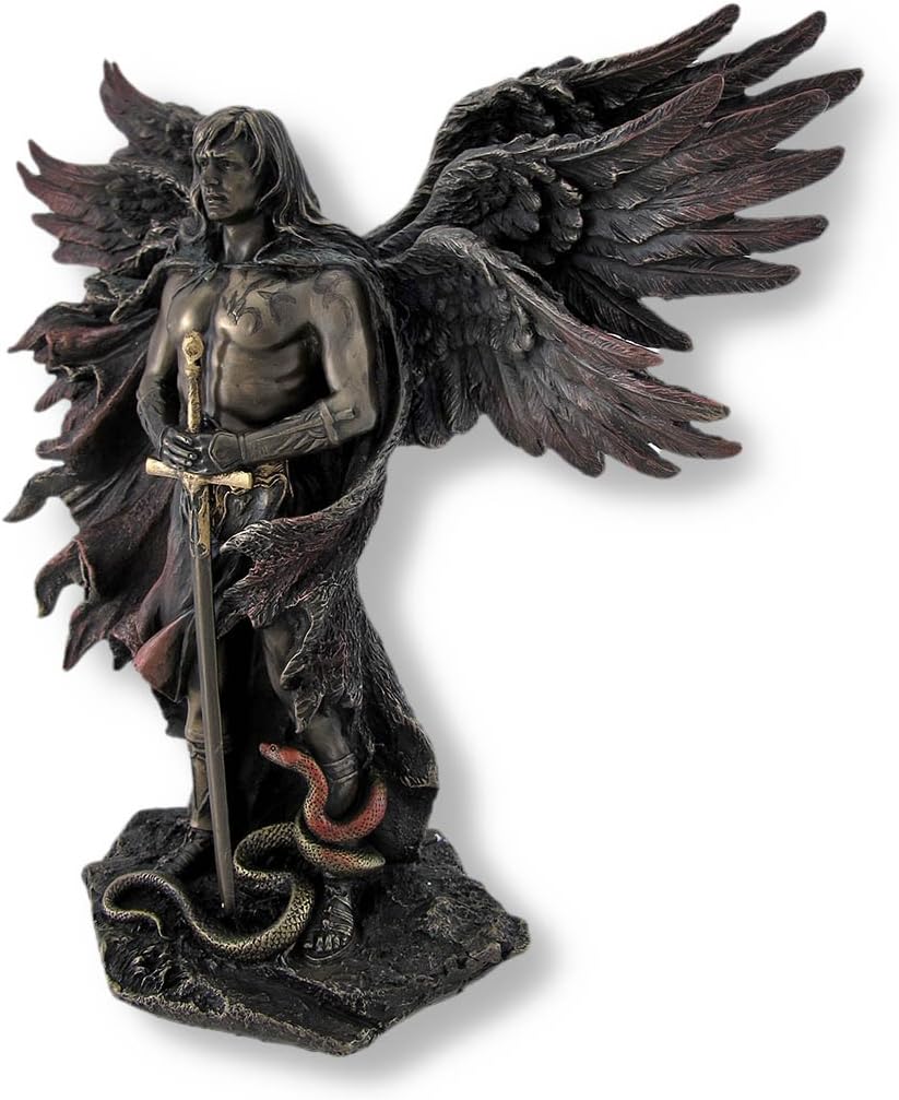 Veronese Design 11 Inch Six Winged Seraphim Angel Cold Cast Resin Bronze Finish Religious Statue