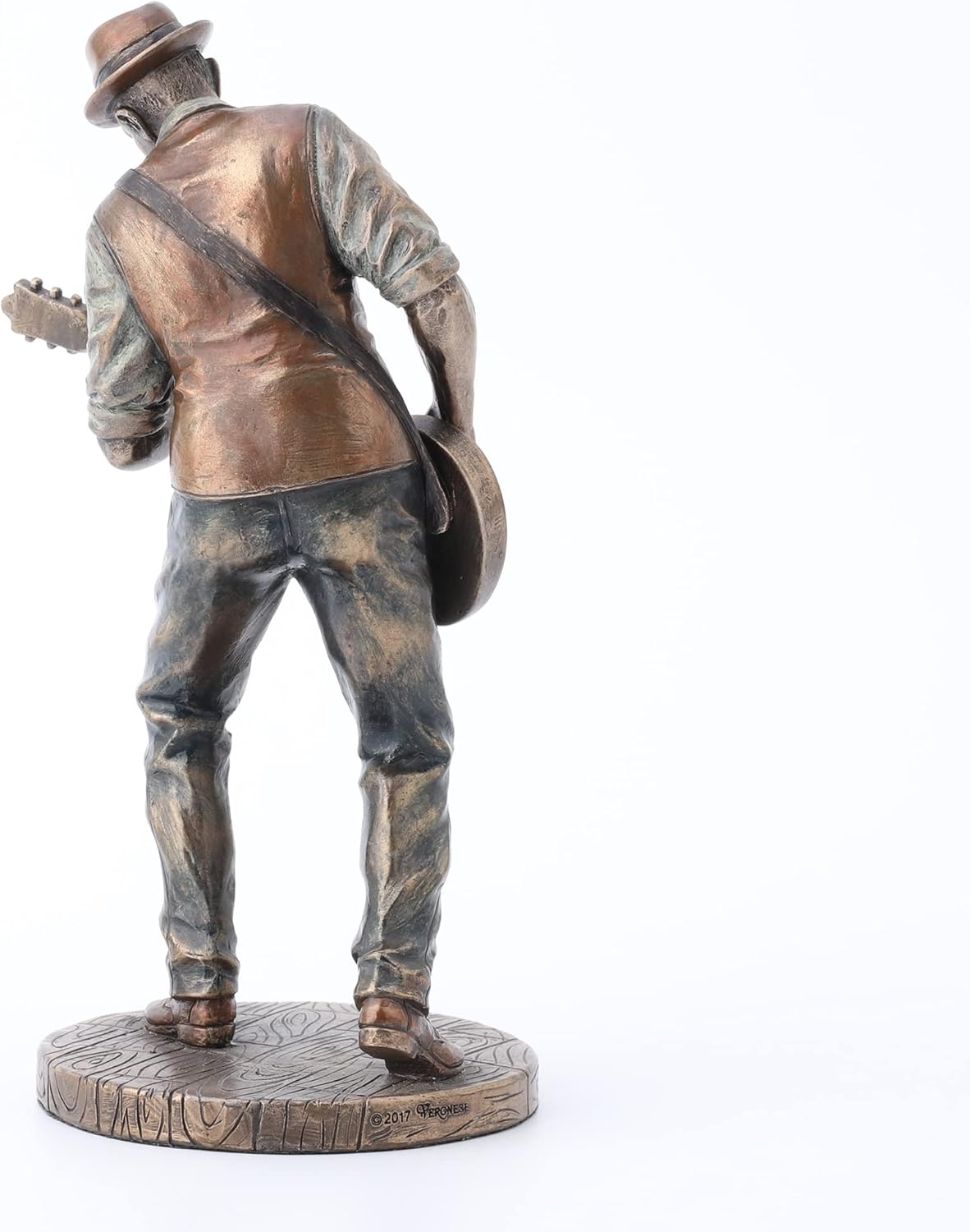 Veronese Design 7 5/8" Jazz Band Casual Guitar Player Resin Statue Cast Bronze Finish