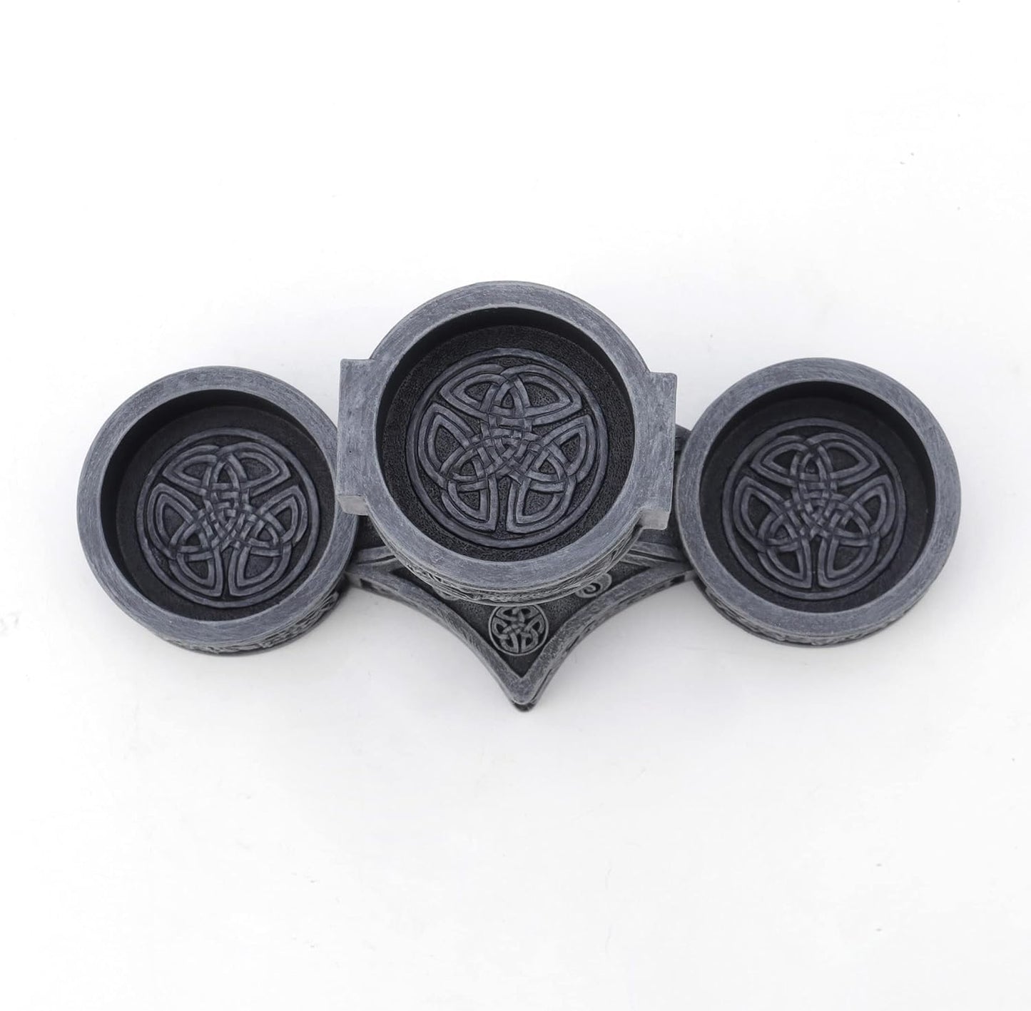 Veronese Design 5" Mjonir Hammer of Thor Tealight Candle Holder Sculpture Stone Grey Finish