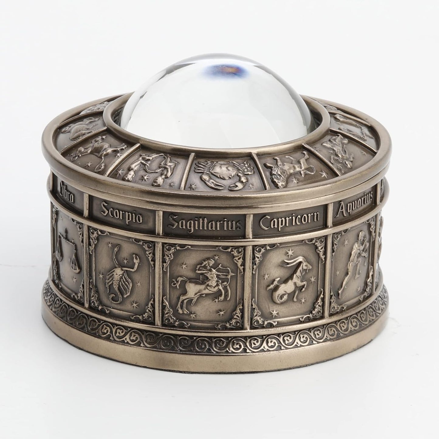 Veronese Design 2 3/4" Tall Eye of Providence Free Mason Trinket Box Cold Cast Resin Antique Bronze Finish Sculpture Gift