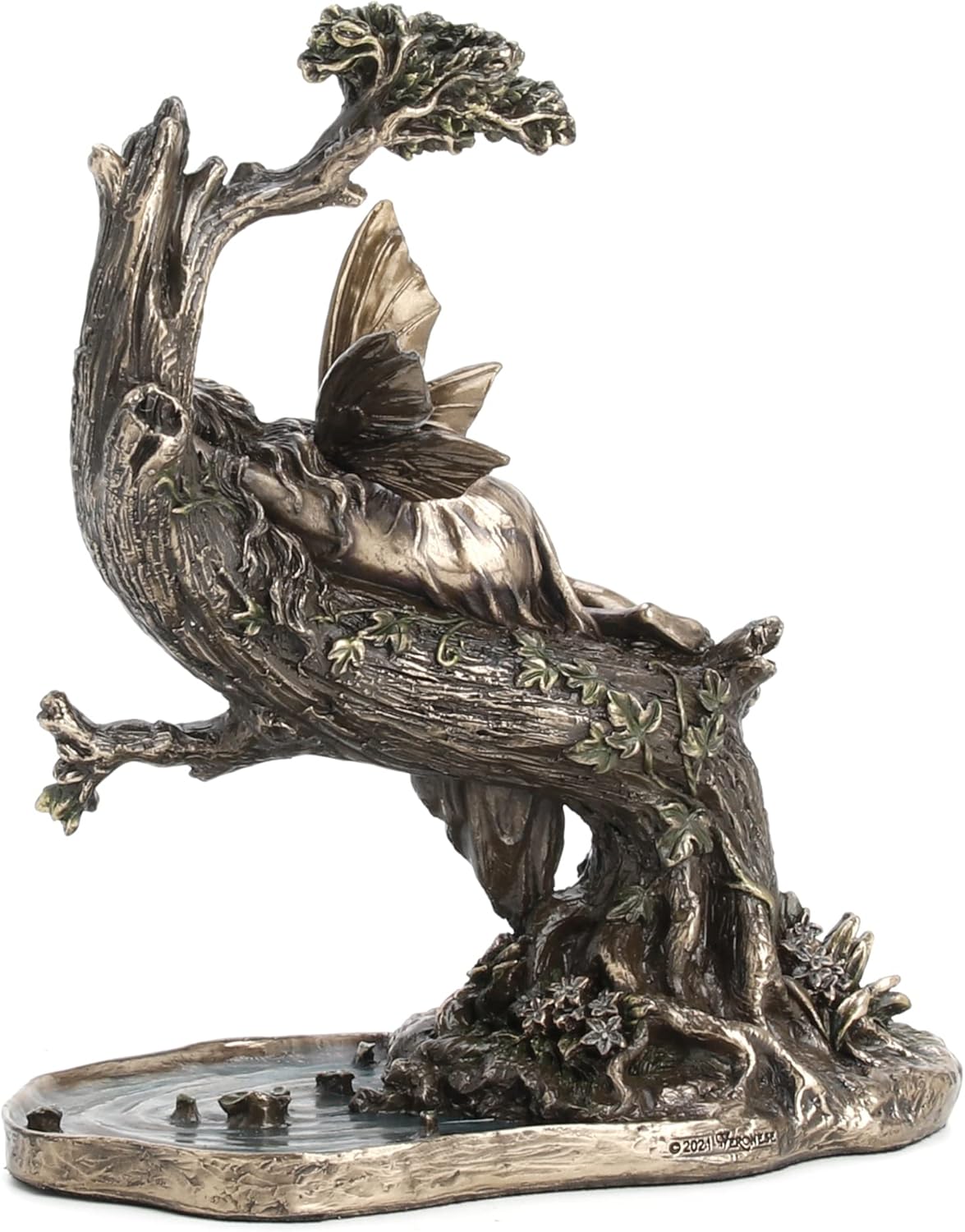 Veronese Design 6 1/2" Siesta Fairy Cold Cast Resin Antique Bronze Finish Statue