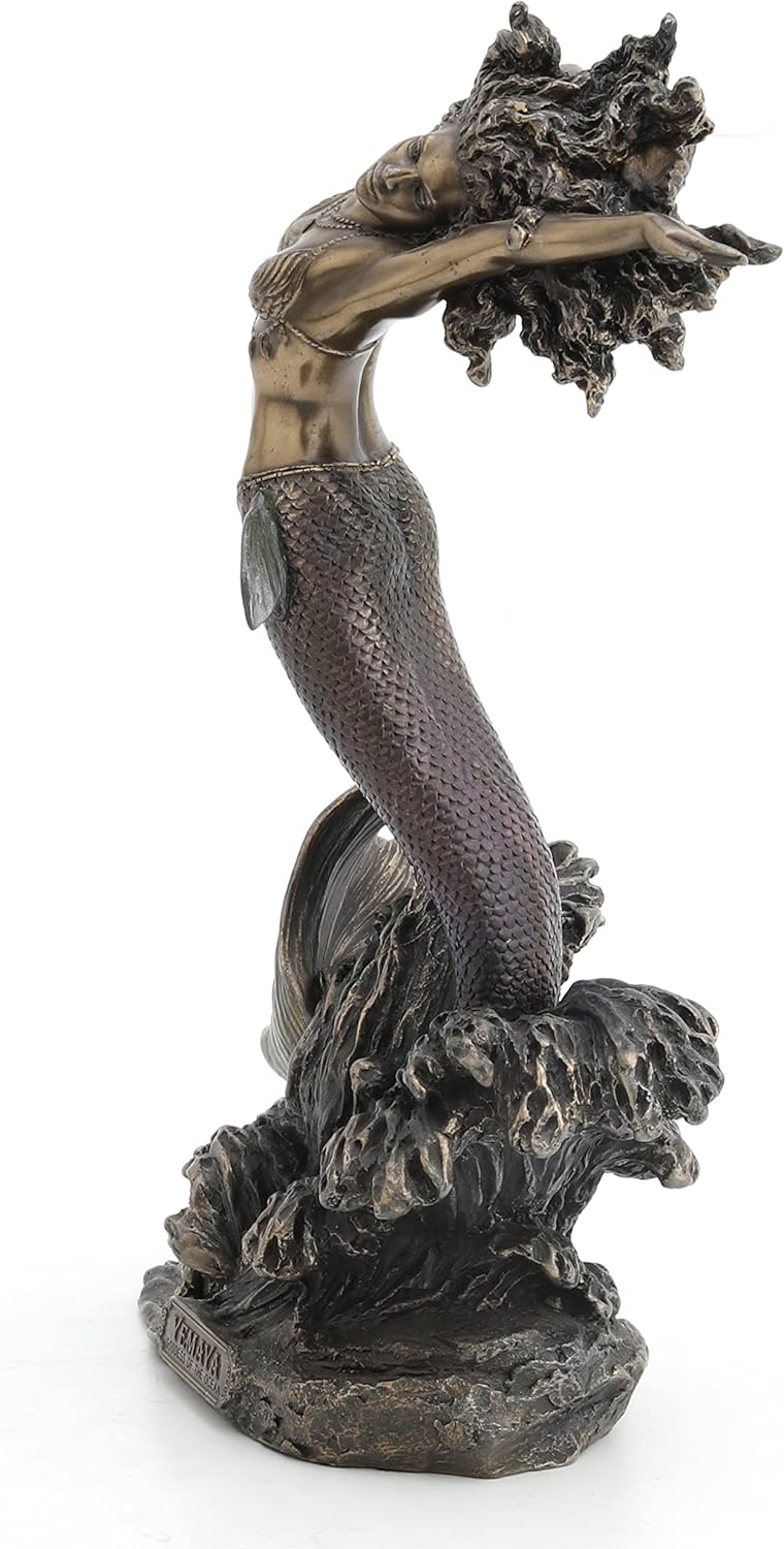 Veronese Design Ocean Goddess Yemaya Mother of the Seas Bronze Finish Statue
