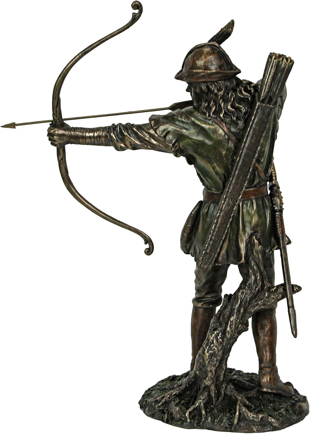 Veronese Design Robin Hood Shooting Arrow Bronze Finish Statue 12 Inches Tall