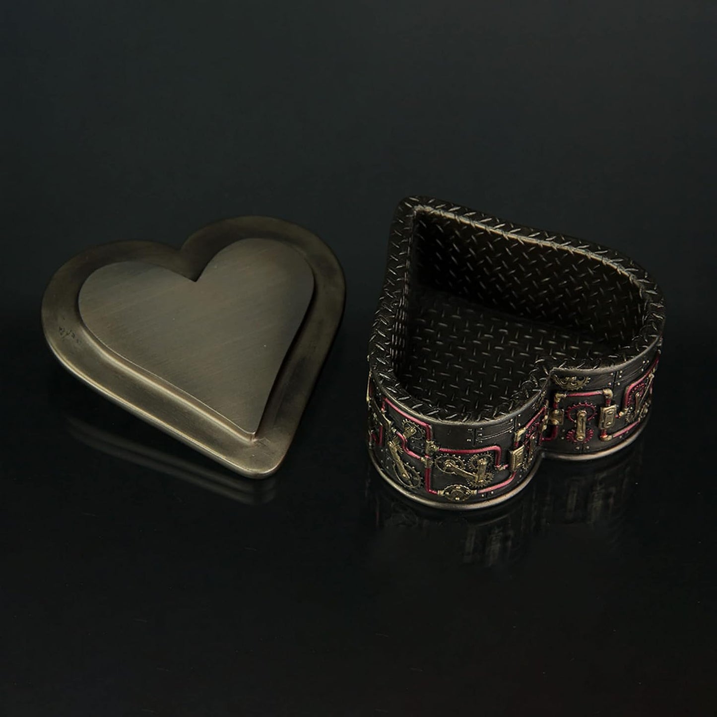 Zeckos Heart Shaped Steampunk Octopus Trinket/Stash Box Bedroom Décor