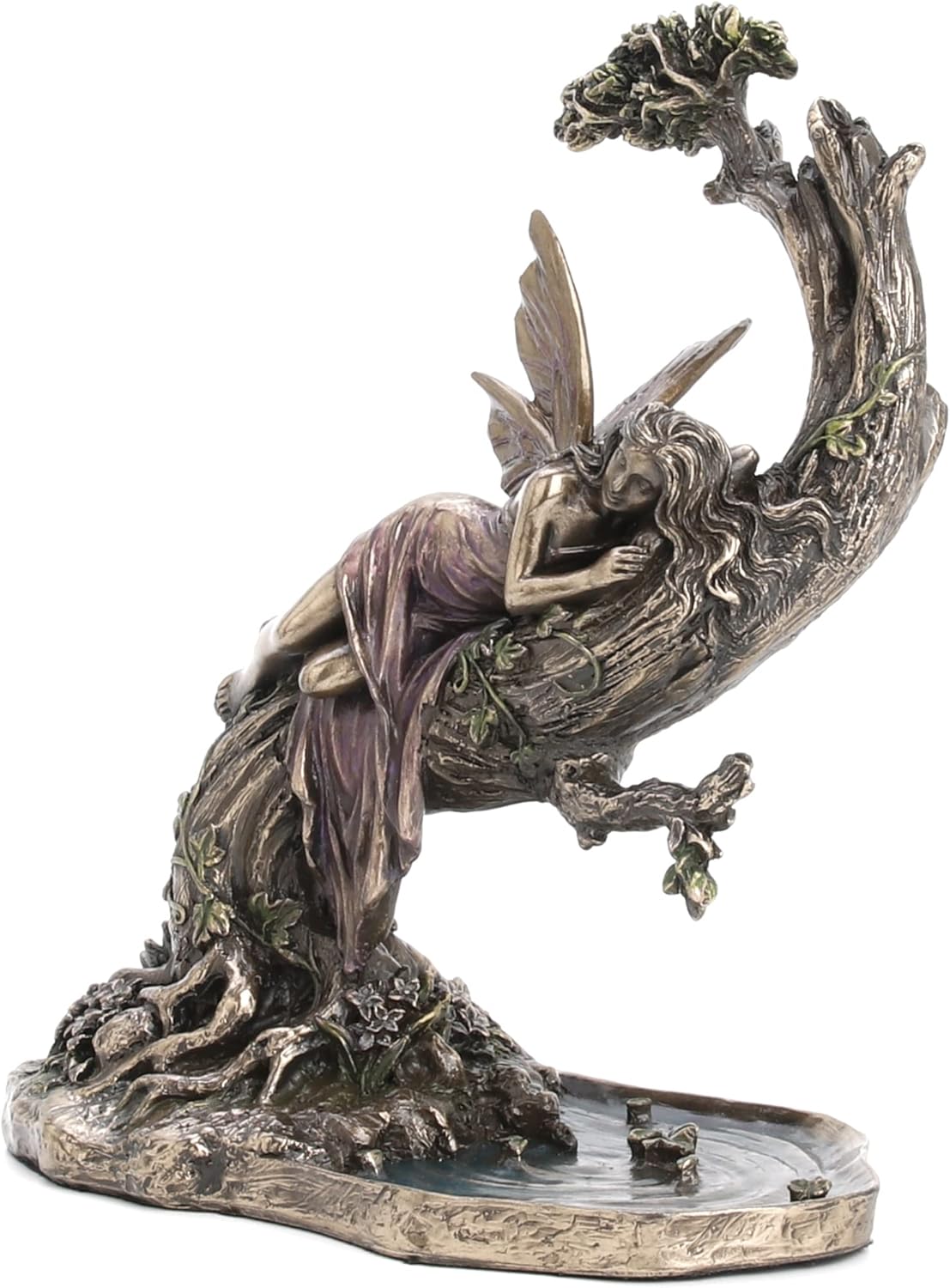 Veronese Design 6 1/2" Siesta Fairy Cold Cast Resin Antique Bronze Finish Statue