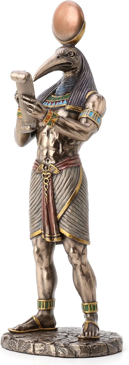 Veronese Design Thoth Egyptian God of Writing and Wisdom with Papyrus Statue