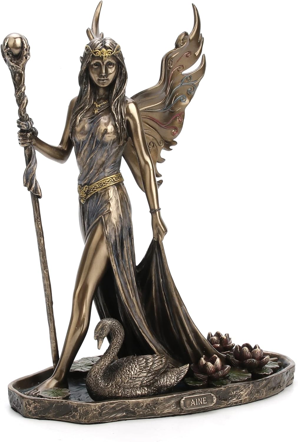 Veronese Design 9" Aine The Celtic Faery Queen of Summer Love Resin Statue Bronze Finish