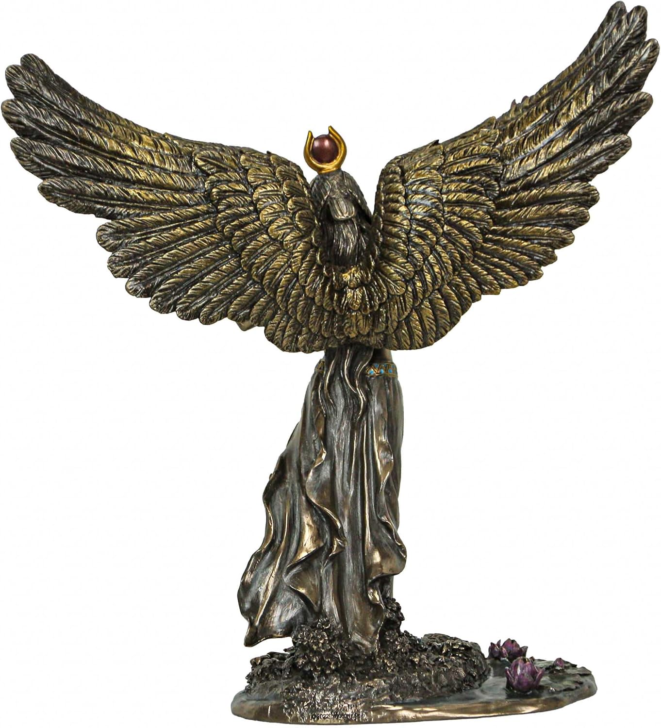 Veronese Design 11 3/8" Egyptian Goddess Isis Resin Sculpture Cast Bronze Finish