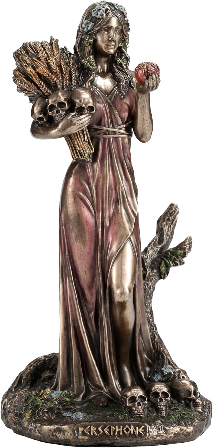 Veronese Design 6 1/8 Inch Persephone Greek Goddess of Agriculture Resin Sculpture Cold Cast Bronze Finish